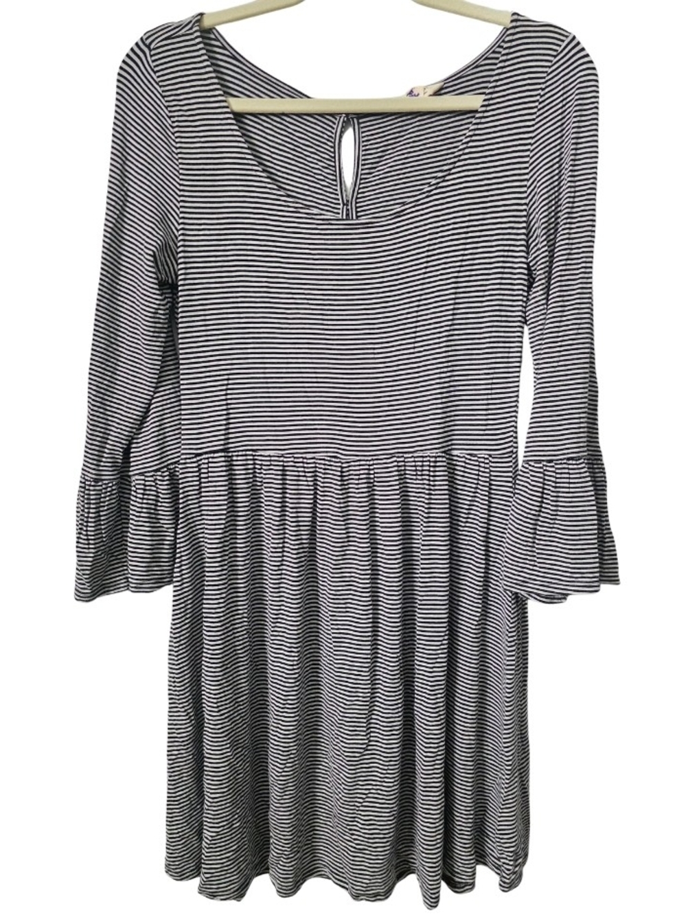 American Eagle Soft & Sexy Striped Bell-Sleeve Babydoll Dress Size M